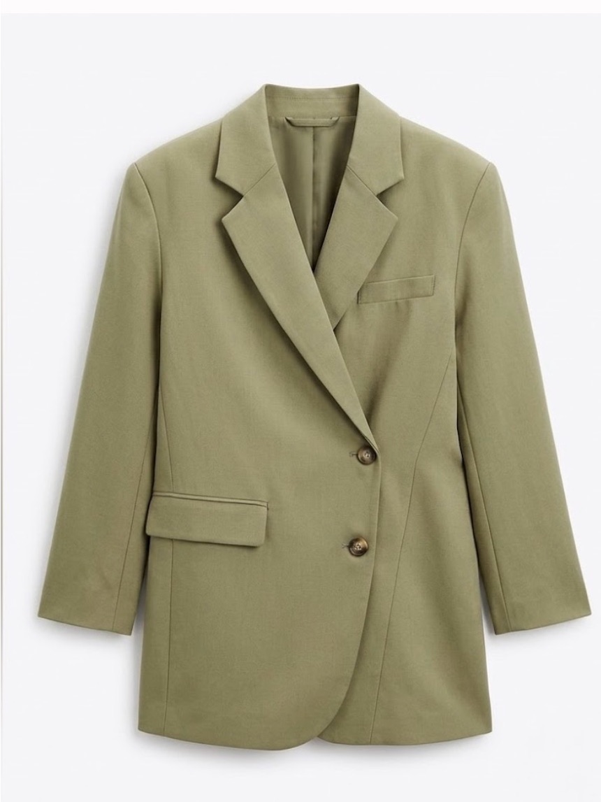 Topshop Oversized Wrap Button Front Blazer